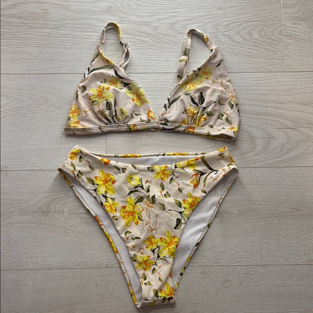 Floral Yellow Bikini Set
